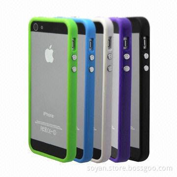 TPU Bumpers, Suitable for iPhone 5, Easy to Install, Available in Various Colors